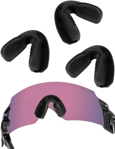 LenzReborn 3 Paar Ersatz-Nasenpads für Oakley Kato Sonnenbrille – Schwarz, Schwarz , Einheitsgröße