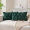 Ci & Ci 2er Set Boho Deko Kissenbezug 30x50 cm, Dunkelgrün Kissen Sofakissen Dekokissen Zierkissen, Flauschig Kissenbezüge Kissenhülle für Sofa Couch