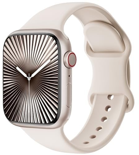 Patented Ersatzarmband Kompatibel mit Sport Apple Watch Armband 38mm 40mm 41mm 42mm,Ersatz armband Silikon Kompatibel mit iWatch SE Series 10 9 8 7 6 5 4 3 2 1 Ultra Herren Damen