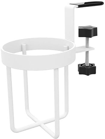 perfk Getränkehalter zum Anklipsen an den Schreibtisch, Getränkehalter für den Tisch, Heimdekoration, Getränkehalter, Schreibtisch-Organizer für, Weiß