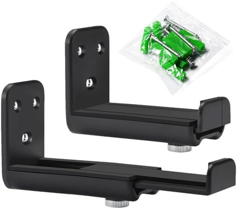 Supports de Barre de Son réglables en Profondeur – Support de Son Anti-Chute avec Profondeur réglable, Support de Barre de Son réglable en Profondeur | Etagère Murale Anti-Chute pour Barre de Son,