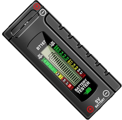 YiQinzcxg Batterietester Mit Hochpräzisen Sensoren Für Doppel A/Triple A /9-V Batterieprüfer Für Genaue Leistungsmessungen