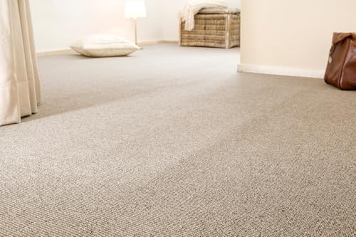andiamo Teppichboden Brian aus 100% Polyester- Meterware für Wohnbereich und Schlafzimmer - 400 x 200 cm Hellbeige