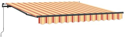 vidaXL Manuelle einziehbare Markise in Gelb und Orange 350x250 cm