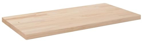HETFTJN Tischplatte 80x40x2,5 cm Kiefer massiv unbehandelt als robuster Arbeitsplatte oder Couchtischplatte für Büro Küche und Outdoor-Balkon