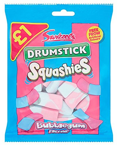 Swizzels Drumstick Squashies Bubblegum Flavour (Pack of 12 x 145g)