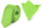 Ladeheid Herren Schmale Krawatte & Einstecktuch Set SP/P (150cm x 5cm, 22cm x 22cm, Hellgrün)