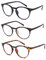 ALWAYSUV Lesebrille 3 Paar Federscharnier Runde Professer Lesebrille für Herren und Damen Modebrille zum Lesen 1.0