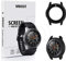 MWOOT Funda y 2 Unidades Protectores Cristal Templado Compatible con Samsung Galaxy Watch 46MM y Samsung Gear S3 Frontier (NO para Classic), Anti-caída Silicona Carcasas Negro