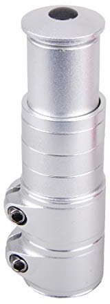 Azarxis Fahrrad Höhen-Adapter, Aluminium Gabelschaftverlängerung, Vorbauten Lenkererhöhung, Mountainbike Ahead Vorbau (Silber)