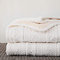 Longhui bedding Ivory White Cable Knit Fleece Throw Blanket - 60 x 80