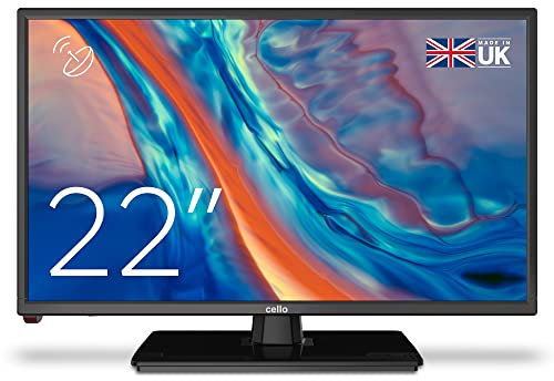 Cello Z0222 22 inch Full HD LED TV with Freeview HD DVB-T2, and Built In Satellite HDMI and USB for live recording of digital TV and play media files Ideal for Kitchen, Made in the UK, Black