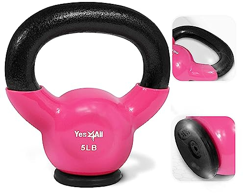 Yes4All Unisex-Erwachsene SAT4 Kugelhantel, A. Rosa-2.2kg, 5.0 Pounds