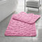 Comfort Collections Badvorleger-Set, rutschfest, weich, WC- und Badteppich, Memory-Schaum, Kieselstein-Design, Farbe: Rosa, 2-teilig