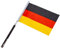 Deutschlandfahne ausziehbar klein Flagge EM Flaggen Fahnenstange Fanartikel 20 cm - Handflagge Teleskopstange