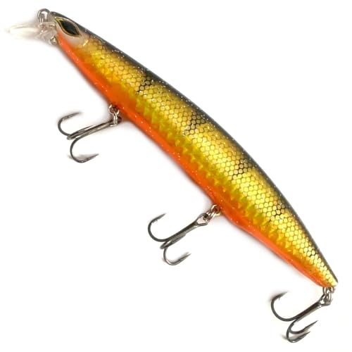 Seika Pro Wobbler Nightveit 27g, Farbe:Riverfighters Perch, Länge:14cm, Gewicht:27g, Lauftiefe:0,5-1m, Aktion:Schwimmend, 1 Stück