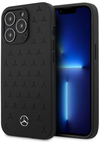 Mercedes-Benz MEHCP13LPSQBK hülle für iPhone 13 Pro / 13 6,1 schwarz Leather Stars Pattern