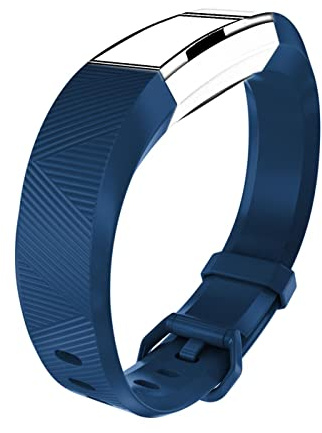 CoolGadget Armband für Fitbit Alta/HR Silikon Sport Blau | Ersatzarmband weich und atmungsaktiv, verstellbar, wasserfest, für Damen und Herren
