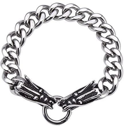 Aotiwe Armbänder Personalisiert, Personalisierte Geschenke Männer Drachenkopf Stahl Edelstahl für Valentinstag