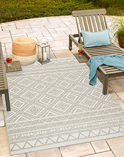 Mia's Teppiche Adora - moderner Teppich, Boho-Style, In- und Outdoor geeignet, besonders flach, ideal für Küche und Esszimmer Aber auch für Balkon oder Terrasse
