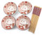 lachineuse - Coffret 4 Bols Maneki Neko - Bols à Riz, Petit Déjeuner & Soupe - Vaisselle Japonaise en Porcelaine - Avec Baguettes - Chat Porte Bonheur - Cadeau Japonais Kawaii Japon - Blanc & Rouge