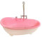 perfk Elektrische Puppenhaus Badewanne Im Maßstab 1: 6 Puppenhaus Dekoration für 12 Zoll Puppenfiguren Geschenke, Hell-Pink
