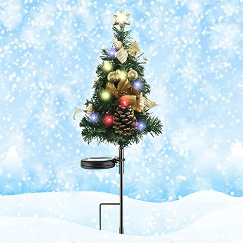 Weihnachtsbaum Beleuchtung Aussen Solar, Weihnachtsbeleuchtung Außen Solar Wetterfest, Weihnachtsdeko Aussen Solar Tannenbaum, Solarlampen Garten LED Weihnachten Deko Gartendeko Draußen mit Kugel (B)