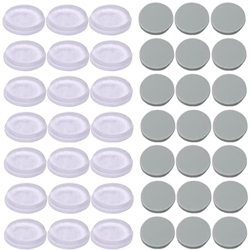 150 Stück Gummipuffer Selbstklebend,Transparent Ø 10mm Höhe 3mm, grauer Ø 12mm Höhe 1,5mm,Selbstklebend Elastikpuffer, Gumminoppen für Glasplatten Türen, Notebooks, Schränke, Toilettensitze