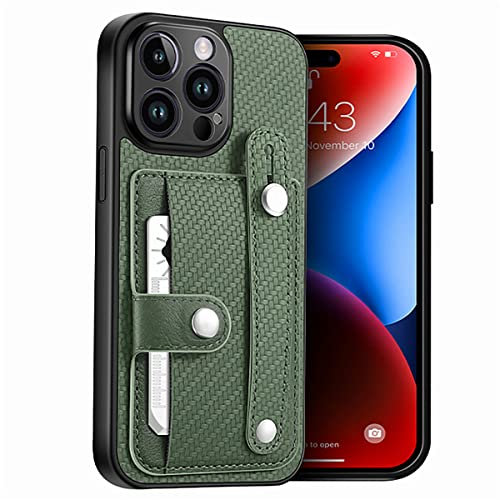 Yidai-Silu iPhone 12/12 Pro Handy Hülle 【Mit 11 in 1 Multitool, Kartenfach, Standfunktion】 Back Wallet Case Schutz Cover PU Leder Tasche Rückseite Etui für iPhone 12/12 Pro 6,1 - Grün