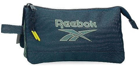 Reebok Summerville Federmäppchen, dreifach, Blau, 22 x 12 x 5 cm, Polyester, blau, Talla única, Dreifach-Etui