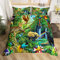 Loussiesd Zoo Tiere Bettwäsche 155x220cm Leopard AFFE Vogel Drucken Bettwäsche Set Schmetterling Schlange Botanische Muster Bettbezug Set für Jungen Mädchen Teens Tier Theme Bettwäsche Jugendliche