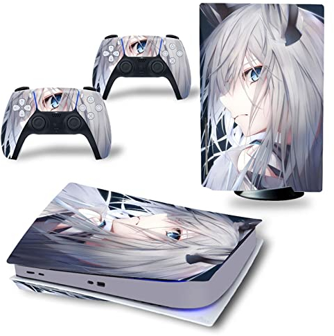 YANHAO Konsole ladestation Skin Für PS5 Skin Disc Edition Anime Console Und Controller Vinyl Cover Skins Wraps Für PS 5 Disc Version 29765 Skins Wraps Geschenk