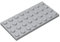 Classic Building Plate 4x8, 100 Piece Light Gray Bulk Plates, Compatible with Lego Parts and Pieces 3035, Compatible with All Major Brick Brands(Colour: Light Gray)
