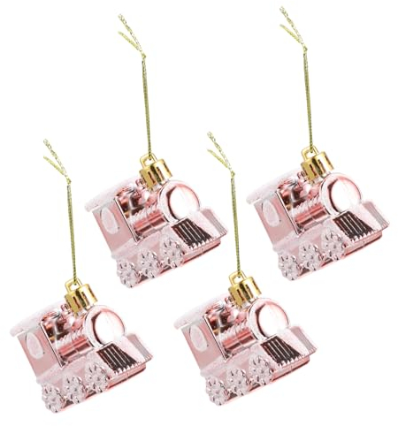Amosfun 8 STK Weihnachtsbaum-anhänger Weihnachtskugeln Kugeln Weihnachtsparty Liefert Hängender Weihnachtsbaumzug Weihnachtstisch Weihnachtsbaum Hängender Block Plastik 3D Modell Wagen