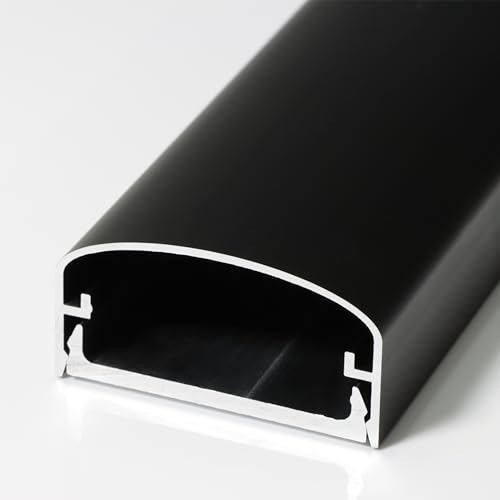 Goulotte de câbles en Aluminium Berlin 30/50/75/100 cm Blanc/Noir/brossé/Bronze Clair (30 cm, Noir)
