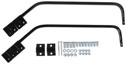 Fydun Kit Completo di Staffa per Gancio per Paraspruzzi in Acciaio al Carbonio Angolata a 45 Gradi per Semirimorchi di Camion e