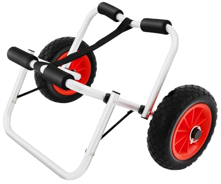 CLEADONG Kajakwagen, Aluminium Bootswagen Kanuwagen, Faltbar Kajak Surfwagen, Transport Sup Trolley Bis 150kg Traglast, Bootstrailer Für Kanu Surfboard Faltboot