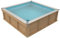 Holzpool Pistoche by BWT Procopi - Kidspool 200 x 200 x 64 cm - inkl. Sicherheitsabdeckung, Kartuschenfilteranlage, Winterabdeckung