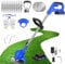 Grass Trimmers 21V Cordless Strimmer Edger Garden Strimmer Electric Metal Blade Strimmer with 1500mAh Batteries And Fast Charger, 12 Blades, Brush Cutter for Gardens and Lawns, Clearing Weed