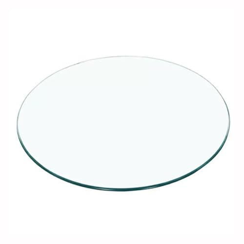 JHAISMAO 120CM/47in Redondo Cristal Tablero Transparente Templado 8 Mm Espesor Vidrio con Borde Pulido Plano Cocina Comedor Cristal Superior(Size:110cm)