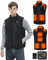 Fleece Heizweste Herren mit powerbank 16000 mAh 7.4 V, Wärmeweste Herrens, Elektrisch Beheizte Weste Herren mit Powerbank auf der Jagd, Skifahren,Outdoor Motorrad-L