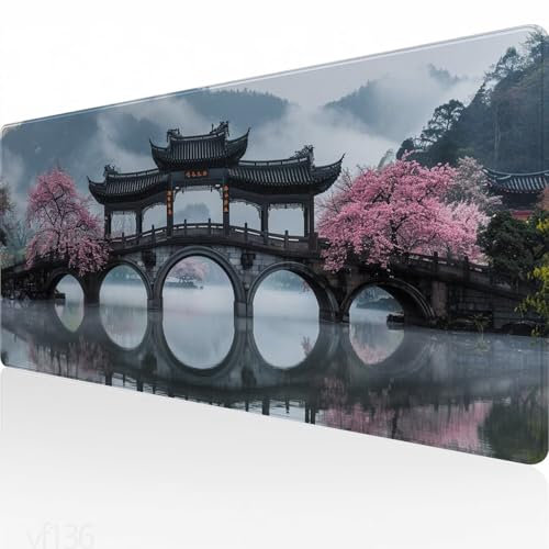 Tapis de Souris Noir,1600x800x3mm Grand Tapis de Souris XXL Gaming,Pont Tapis de Souris Gaming,Tapis de Bureau Antidérapant Étanche,sous Main Bureau à Bords Cousus pour Gamer,Ordinateur,PC YF-136