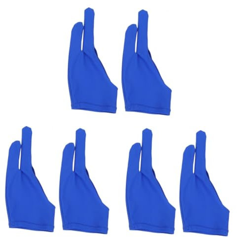 Healvian 6pcs Protective Artist Gloves Half-Finger Two-Finger Curved Drawing Glove for Sketch