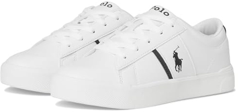 Polo Ralph Lauren Damen Frazier (Big Kid) Sneaker, weiß/Marineblau, 6.5 Big Kid
