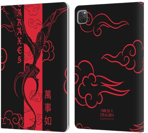 Head Case Designs Offizielle House of The Dragon: Television Series Fliegende Karaxe Jahr des Drachen Leder Brieftaschen Handyhülle Hülle Huelle kompatibel mit Apple iPad Pro 11 2020/2021 / 2022