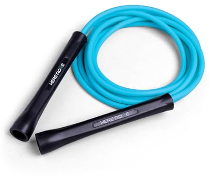 Hererope 6MM PVC Jump Rope for Men & Women Fitness, Speed, Tricks, Cardio Training, Boxing Jump Rope with Unbreakable Handles and Non-Kinking Skipping Rope, Adjustable Jumprope for Adults
