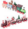 ORFOFE Weihnachtszug Tischdekoration Aus Roter Und Grüner Zug Festliche Nostalgische Deko Für Weihnachten Und Winterliche Anlässe