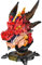 Brihappen Drachenkopf Bausteine Set für Erwachsene, Roter Drache Klemmbausteine Spielzeug für Büro Heim Kunst Dekor, Geschenk für Erwachsener Kinder（2713 Stück）