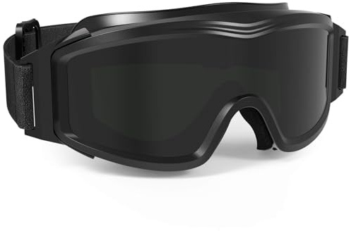 Feyachi Airsoft-Brille Taktische Schutzbrille mit 3 Gläsern UV400 Paintball | Militärische Schießbrille mit austauschbaren Gläsern, UV400-Schutz Schießbrille Anti-Fog-Brille Outdoor Sport Jagd Radfahren