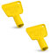 Trimming Shop 2 x Plastic Utility Meter Box Key – Gas & Electric Meter Key with Triangular Socket – Yellow Durable Meter Cupboard Key for Commercial Bin Lock Access